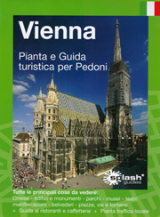 mappa di città Vienna / Wien - mappa della città - con chiese, monumenti, musei, teatri, trasporti pubblici, elenco delle strade