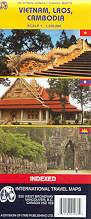 mappa stradale Vietnam, Laos, Cambogia