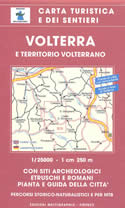 mappa n.513 Volterra dei sentieri, con siti archeologici e città di