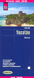 mappa stradale Yucatan - con Cancun, Merida, Playa del Carmen, Chetumal - mappa impermeabile e antistrappo