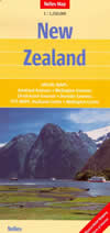 mappa stradale New Zealand / Nuova Zelanda - con Auckland, Wellington, Christchurch, Dunedin