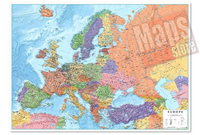 Carta Murale Europa con cartografia politica fisica molto